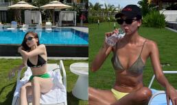 Kỳ Duyên và Minh Triệu đua nhau diện bikini 2 mảnh cực nóng bỏng, đường cong 'một chín một mười'