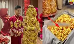 Dân mạng xôn xao trước hình ảnh cô dâu 'dát vàng' từ đầu đến chân, sự thật là gì? 