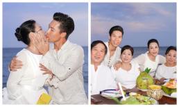 'Hoàng tử xiếc' Quốc Nghiệp liên tục hôn 'O Sen' Ngọc Mai cực ngọt: 'Biết ơn vì đã có em'