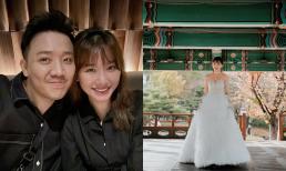 Trấn Thành sang tận Hàn Quốc gặp bà xã, Hari Won hóa cô dâu cực xinh đẹp chờ đợi chú rể 