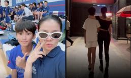 Lệ Quyên tự hào 'flex' chiều cao của con trai, quý tử nay đã xấp xỉ mẹ cả khi mẹ mang giày cao gót 