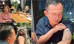 Diva Hà Trần thăm nhà nhạc sĩ Quốc Trung, nam nhạc sĩ hiếm hoi để lộ hình xăm 'độc' ở tay