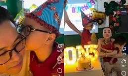 Đinh Ngọc Diệp cùng đạo diễn Victor Vũ tổ chức sinh nhật cho con trai, khoảnh khắc tình cảm của quý tử gây sốt 