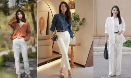 Trang phục mùa thu: Quần trắng kết hợp với 4 áo này vừa thời trang vừa cao cấp