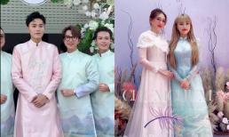 Lễ ăn hỏi của diễn viên Phương Lan - Phan Đạt: Cô dâu - chú rể xuất hiện cực xứng đôi, dàn bê tráp cũng rất xịn xò 