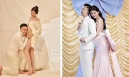 Ông xã Hoa hậu Lê Âu Ngân Anh khoe 'bụng bầu vượt mặt' của vợ kèm lời nhắn nhủ ngọt ngào kỉ niệm ngày cưới