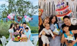 Mạnh Trường cùng bà xã tổ chức sinh nhật cho con trai lớn, quý tử gây sốt với ngoại hình đúng chuẩn 'soái ca nhí'