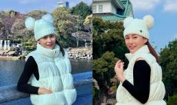 Phương Oanh tung tăng ở Nhật, nhan sắc mẹ bầu ở tháng thứ 3 thai kỳ được khen nức nở