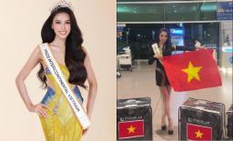 Á hậu Ngọc Hằng chính thức lên đường chinh chiến Miss Intercontinental 2023, nhan sắc thăng hạng tại sân bay gây chú ý  