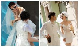 Puka và Gin Tuấn Kiệt lại xả ảnh cưới chất chơi: Chú rể bể bổng vác cô dâu trên vai đi muôn nơi