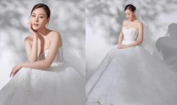 Mẹ bầu Phương Oanh gây chú ý khi bất ngờ đăng ảnh mặc váy cô dâu hậu thông báo hoãn cưới