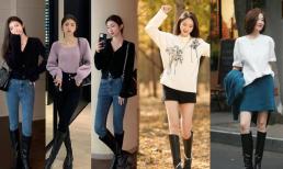Một phong cách mùa đông phổ biến ban đầu có tên là 'quần + bốt', vừa thời trang, ấm áp vừa giúp đôi chân của bạn trông dài hơn! 