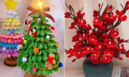 Cách làm hoa bằng kẽm nhung trang trí ngày Tết và Noel