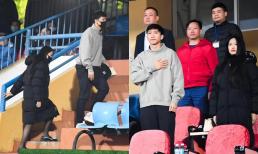 Đoàn Văn Hậu và Doãn Hải My cùng nhau đi xem bóng đá, hành động của nam cầu thủ giữa nghi vấn bà xã có tin vui liền ghi điểm