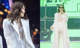 Mỹ Tâm hiếm hoi diện đồ xuyên thấu quyến rũ lên sân khấu, chia sẻ trong năm mới gây chú ý