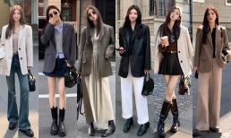 Nói đến ăn mặc thời trang thì phải nhìn vào những 'cô gái Hàn Quốc', bạn cũng có thể mặc vest đen để trông thanh lịch và sang trọng