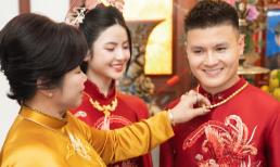 Mẹ Chu Thanh Huyền có động thái đặc biệt với con rể Quang Hải trong lễ ăn hỏi 