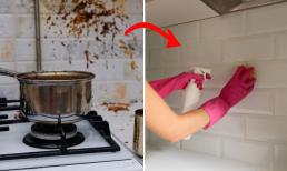 Mỡ bắn bẩn khắp tường gạch nhà bếp, áp dụng ngay mẹo nhỏ này, tường sạch bong sáng bóng