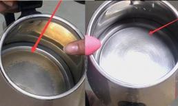 Cho dù cặn trong ấm đun nước của bạn dày đến đâu, tôi sẽ dạy bạn một mẹo. Không cần chà cũng sạch bóng