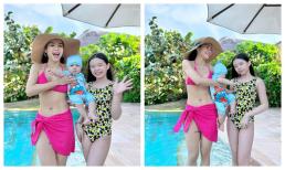 Phương Trinh Jolie khoe ảnh diện đồ tắm bên 2 con, đôi chân dài của con gái gây chú ý