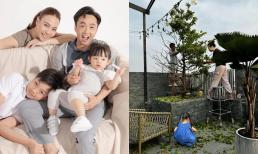 Cường Đô La cùng Đàm Thu Trang 'đồng vợ đồng chồng' chuẩn bị trước Tết, Suchin phụ giúp ba mẹ cực đáng yêu 