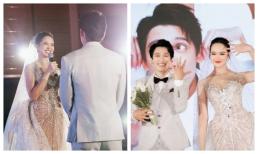 Hoa hậu Kiều Ngân đeo vòng cổ nửa tỉ đồng trong ngày cưới, Tronie xúc động đọc tuyên ngôn tình yêu với vợ