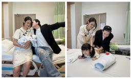 Trương Mỹ Nhân gây mê với mặt mộc không tì vết sau 2 ngày sinh con thứ hai, được chồng hôn cực ngọt