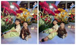 Đàm Thu Trang tung bộ ảnh đón Tết siêu cưng của hai con, cách gọi các nhóc tì gây cười