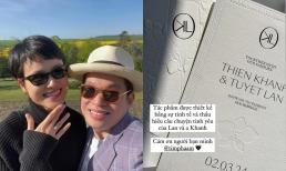 Sau khi ấn định ngày về chung một nhà, siêu mẫu Tuyết Lan chính thức hé lộ thiệp cưới với chồng bác sĩ