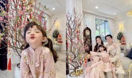 Con gái Đông Nhi nhí nhảnh và yểu điệu 'đốn tim' ngày Tết, được bố mẹ tuyên bố là 'lao động chính' của gia đình