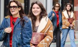 Mẹ con Katie Holmes và Suri như hai chị em khi xuống phố bất chấp chuyện Tom Cruise hẹn hò chân dài kém 25 tuổi 
