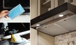 Máy hút mùi dù dính dầu mỡ đến đâu, chỉ cần một chiếc khẩu trang sẽ lại sạch như mới ngay tức thì, không cần tháo rời