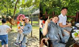 Vy Oanh xả kho loạt ảnh du xuân cùng gia đình, khoảnh khắc nhí nhảnh bên chồng gây chú ý