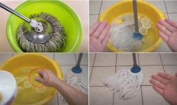 Cây lau nhà đen và bẩn, mách bạn mẹo nhỏ này, ngâm trong nước sẽ dễ dàng loại bỏ bụi bẩn, cây lau nhà lại sáng sạch như mới