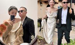 Kỷ niệm 4 năm ngày cưới, Tóc Tiên diện váy cô dâu tạo dáng tình tứ bên Hoàng Touliver, khán giả mê mẩn không ngớt