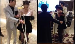 Thúy Diễm gây chú ý khi phải chống nạng dự ra mắt phim, nguyên nhân là gì?