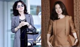 Lee Young Ae cuối cùng đã đổi phong cách, diện áo gió xám và quần ống rộng + tóc ngắn gợn sóng, nhìn trẻ đẹp như một người khác 