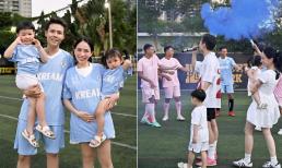 Con gái Minh Nhựa tổ chức tiệc chào đón thành viên thứ 3 trên sân bóng, lý do là gì? 