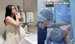 Sam chọn người này đồng hành thay vì chồng khi sinh con, gây cười vì đi đẻ vẫn không quên trang điểm