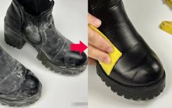 Không còn xi đánh giày để đánh bóng giày da, chỉ cần một vật dụng nhỏ của bạn gái là có thể khiến đôi giày cũ thành mới