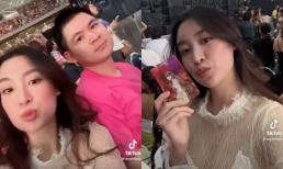 Hoa hậu Đỗ Mỹ Linh 'flex' nhẹ sự cưng chiều của chồng tại show của Taylor Swift, lại còn gọi bằng danh xưng này