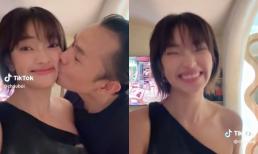 Châu Bùi công khai khoảnh khắc được Binz hôn má cực ngọt ngào, lộ rõ vẻ mặt hạnh phúc