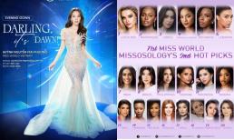 Missosology tung BXH dự đoán trước thềm Chung kết Miss World, Mai Phương hé lộ váy dạ hội cho đêm thi quan trọng nhất 