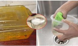Hộp nhựa, hộp thủy tinh dính mỡ rất khó rửa sạch, ngâm trong thứ nước này 'phút mốt' sạch bong