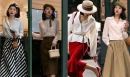 'Áo + váy' đơn giản lại được ưa chuộng, hãy 'copy' những mẫu trang phục này, vừa thời trang, tinh tế vừa quý phái 