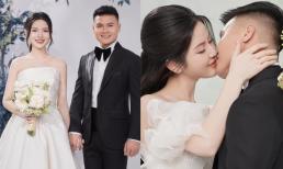 Bộ ảnh cưới của Quang Hải và Chu Thanh Huyền, lộ khoảnh khắc 'môi kề môi' cực tình 