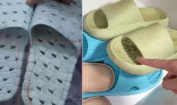 Chỉ cần nhỏ vài giọt khi giặt dép, dép dù bẩn hay cũ đến đâu cũng sẽ sạch như mới ngay lập tức