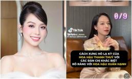 Hoa hậu Thanh Thủy gây tranh cãi vì cách xưng hô được cho là thiếu tôn trọng với các đàn chị 