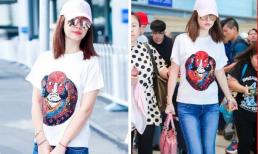 Lâm Tâm Như nổi đình đám với cách ăn mặc mới: Áo thun + quần jean + kiểu tóc ngang vai, trông trẻ hơn chục tuổi 