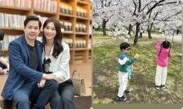 Hoa hậu Đặng Thu Thảo hiếm hoi cho hai con lên sóng, quý tử gây chú ý vì một chi tiết 